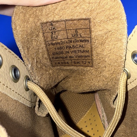 Dr. Martens 1460 Pascal Savannah Tan Leather Boots Size 6 Punk Biker Grunge - Picture 8 of 8